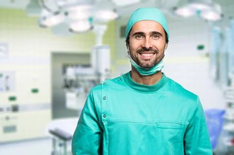 Smiling surgeon Stock Photos