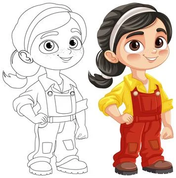 Smiling Technician Boy Illustration Stock Illustration