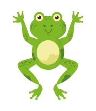 Smiling toad mascot Stock Illustration