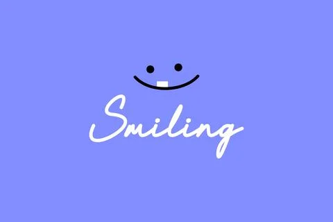 Smiling typography and symbol vector illustration Stock Illustration