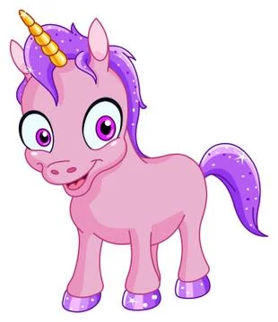 Smiling unicorn Stock Illustration