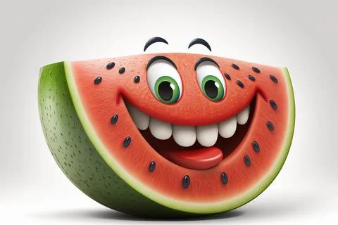 Smiling watermelon Stock Illustration