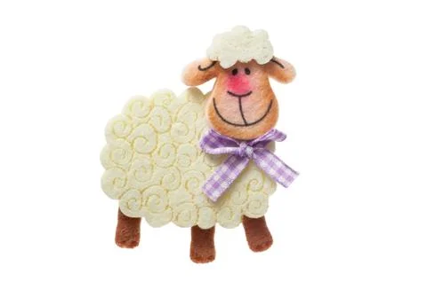 Smiling white sheep Stock Photos