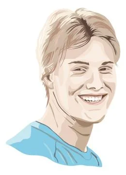 Smiling young man Stock Illustration