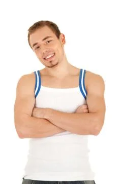 Smiling young man Stock Photos