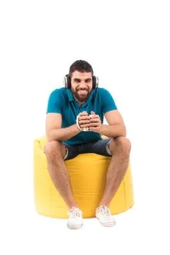 Smiling young man Stock Photos