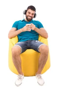 Smiling young man Stock Photos