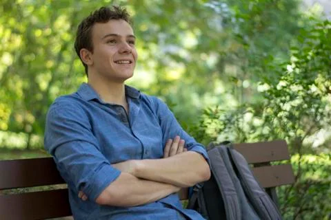 Smiling young man Stock Photos