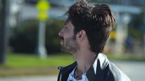 Smiling young man portrait Video stock 86537473