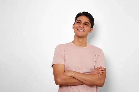 Smiling young man thinking about the future Stock Photos