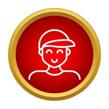 Smiling young man user avatar icon concept 스톡 일러스트