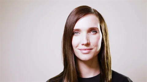 Smiling young woman Stock Footage