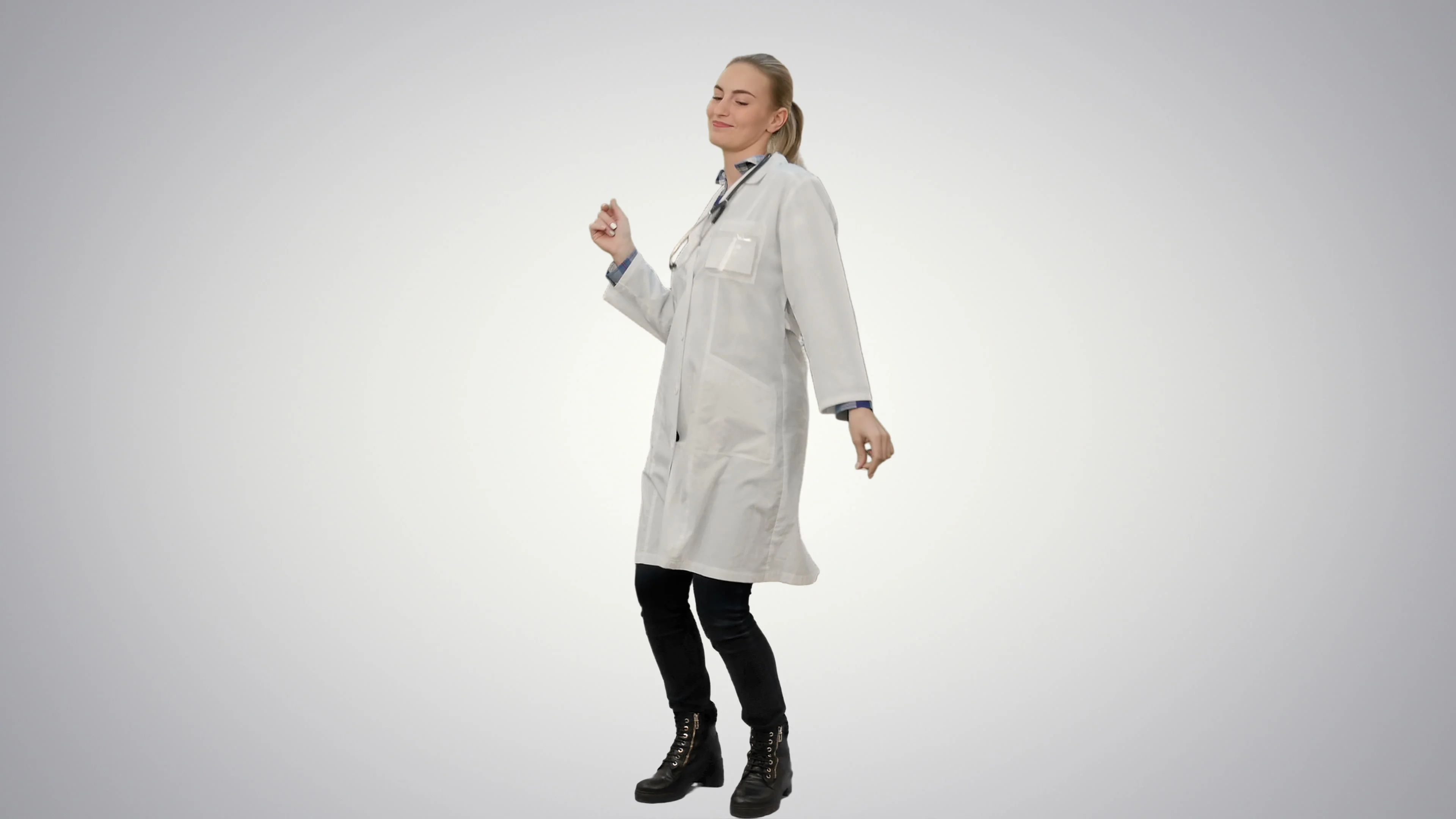 woman in lab coat