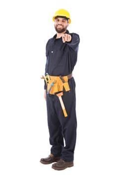 Smiling young worker Foto stock