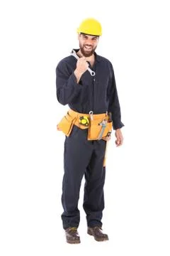 Smiling young worker Stock Photos