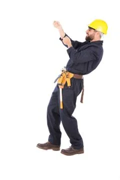 Smiling young worker Foto stock