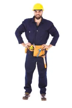 Smiling young worker Foto stock