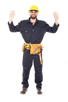 Smiling young worker Stock Photos