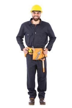 Smiling young worker Foto stock