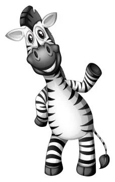 A smiling zebra standing Illustrazione stock