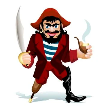 The smilling pirat Stock Illustration