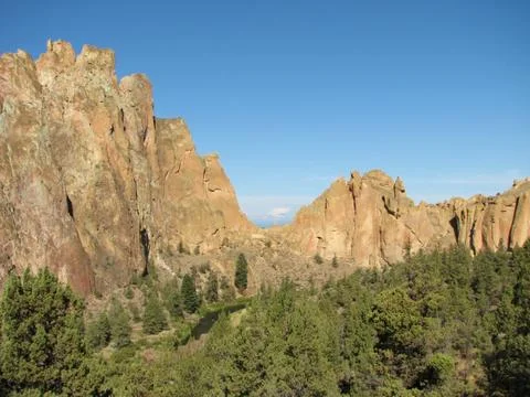 Smith rock cliffs Stock Photos