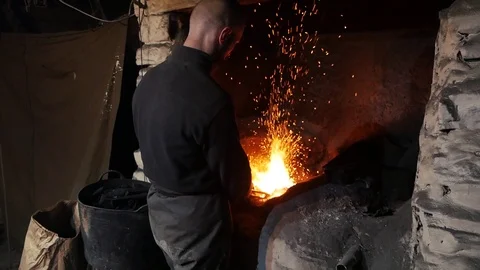 Smith at the smithy Stock Footage 105090770