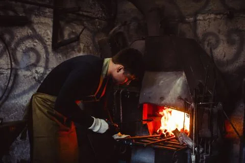 Smith in the smithy Stock Photos