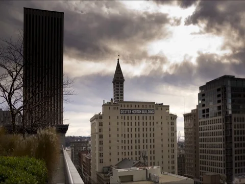 Smith tower time lapse Stockbeeldmateriaal 70563635