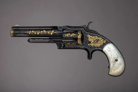 Smith &amp; Wesson Model 1  Second Issue Revolver (serial no. 30451) with Case .. Foto stock