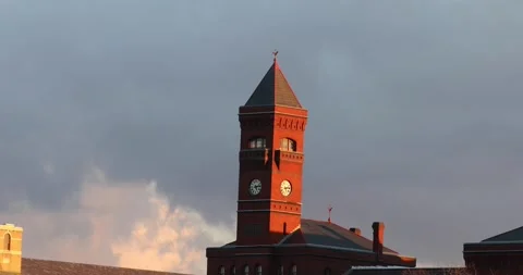 The Smithsonian Castle in Washington, DC Stock Footage 148111119