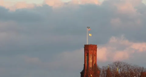 The Smithsonian Castle in Washington, DC Stock Footage 148111207