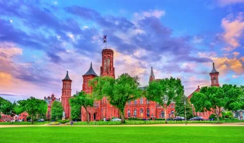 The Smithsonian Castle in Washington, D.C. Stock Photos