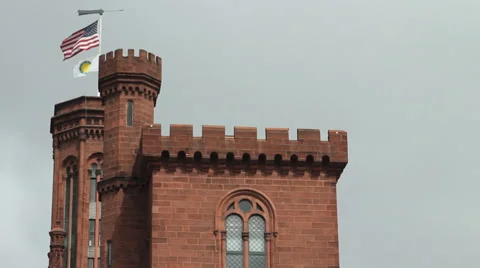 Smithsonian Institution Building Garden Stock Footage 63469672