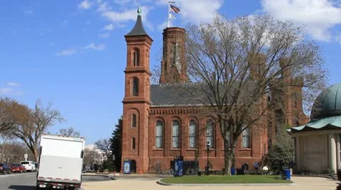Smithsonian Institution Establishing shot Stock Footage 10848537