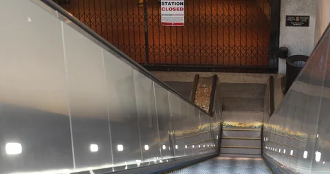 The Smithsonian station is closed during the deadly COVID-19 pandemic Stock Footage 128786121