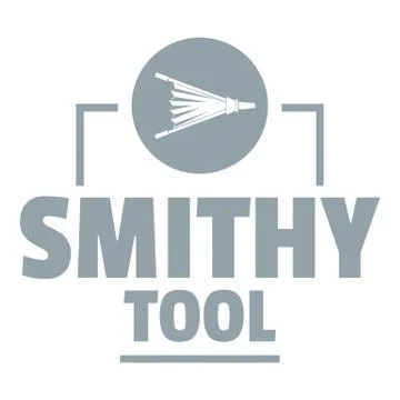 Smithy tool logo, simple gray style Stock Illustration