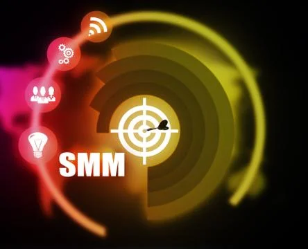 Smm concept plan graphic process success internet Stock Illustration