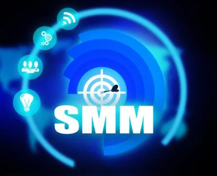 Smm concept plan graphic process success internet Stock Illustration
