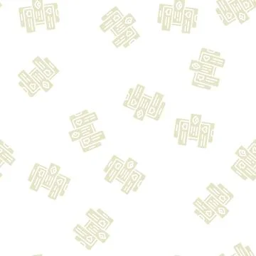 Smm like view and comment phone screen glyph seamless pattern Stock Illustration