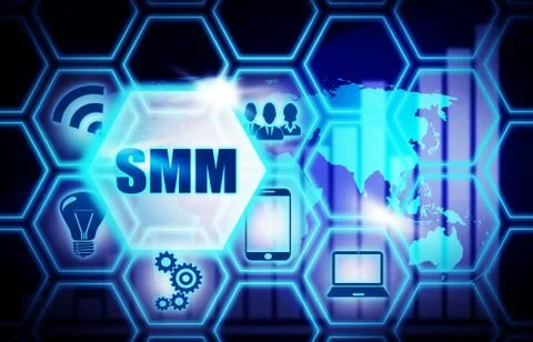 SMM,background model concept Business Internet ,Innovation Computer Data Stockillustratie