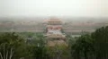 Smog, Aerial View, Gate to Forbidden City, Center Beijing, China, Air Pollution HD Footage