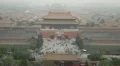 Smog, Aerial View, Gate to Forbidden City, Center Beijing, China, Air Pollution HD Footage