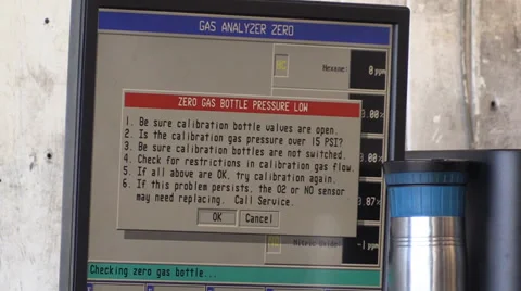 Smog check, emissions control station 스톡 동영상 34297939