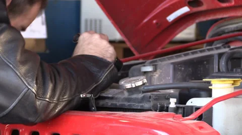 Smog check, emissions control station 스톡 동영상 34297946