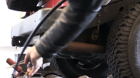 Smog check, emissions control station 스톡 동영상 34297953