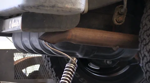 Smog check, emissions control station 스톡 동영상 34298068