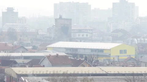 Smog city pollution 스톡 동영상 61952069