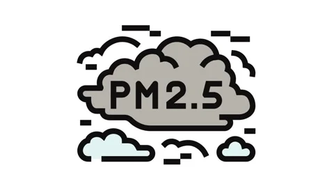 Smog cloud labeled air pollution Stock Footage 326115012