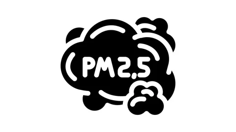 Smog cloud labeled air pollution glyph icon animation Stock Footage 326729423